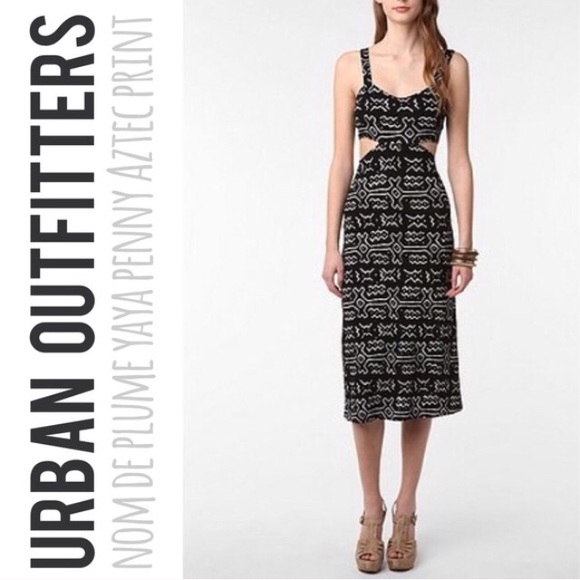 UO cut out Aztec dress in cobalt blue S - Picture 5 of 12